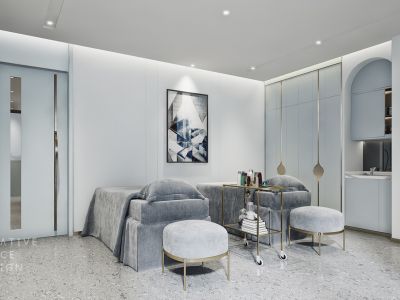 合美惠美容连锁机构-400㎡-法式风效果图