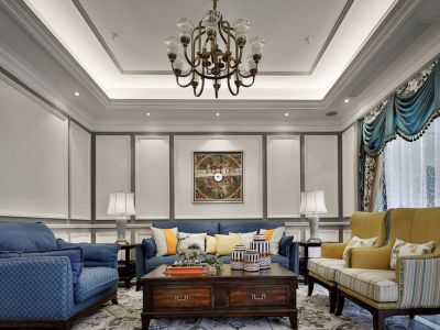 万科君悦云台-320㎡-混搭风效果图