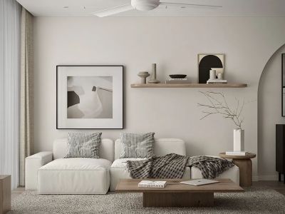 水澜山-88㎡-简约风效果图