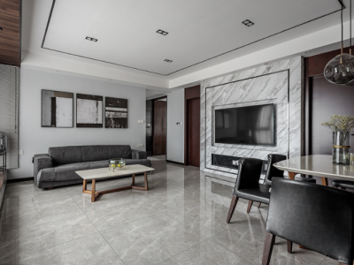 奥克斯天伦城-120㎡-轻奢风效果图