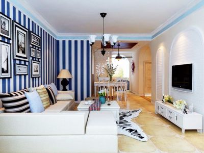 暨阳景江花园-86㎡-地中海风效果图