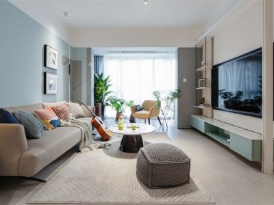 山河源墅高层-96㎡-现代风效果图