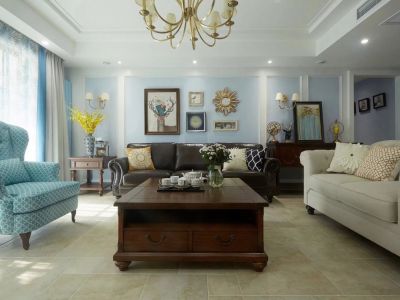 丰和御景园110平三居室欧式装修案例-110㎡-欧式风效果图