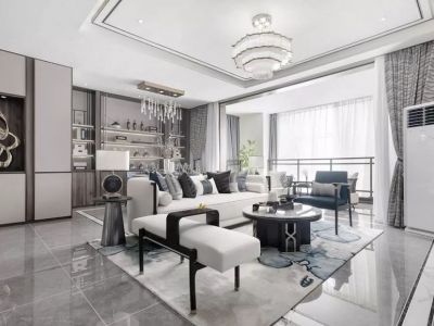 香山听泉-140㎡-新中式风效果图