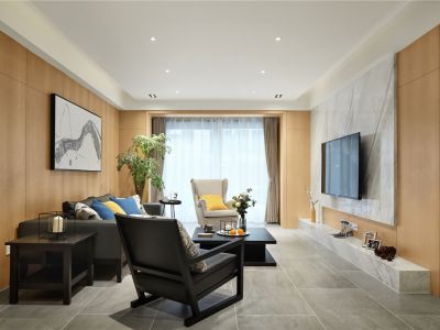 虹西美庐-130㎡-现代风效果图