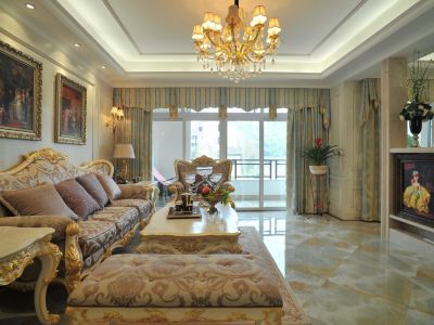 香悦丽都-122㎡-欧式风效果图