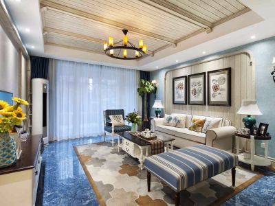 滨江怡景-112㎡-地中海风效果图