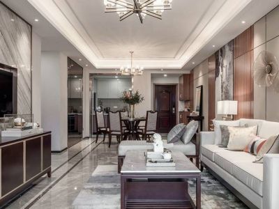 银河花园-140㎡-新中式风效果图