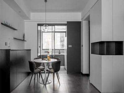 长信书香河畔-104㎡-极简风效果图