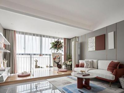 宏跃·公园里-129㎡-现代风效果图