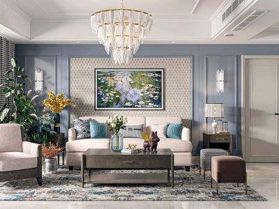 菏建·舜师大院-126㎡-美式风效果图