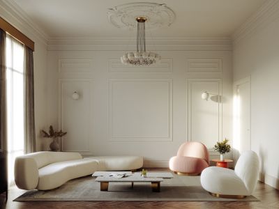 麟泰花园-128㎡-法式风效果图