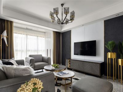 文亭湖金海岸-114㎡-现代风效果图