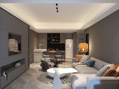 海洋凰庭苑-112㎡-现代风效果图