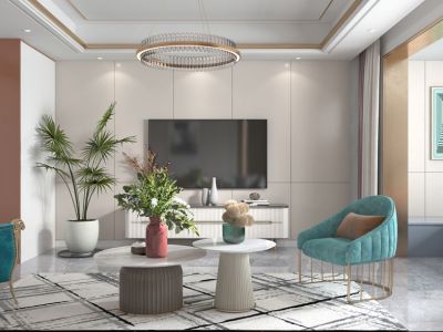 润泽·中心之城-119㎡-轻奢风效果图