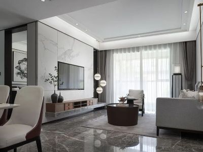 水岸鑫城-100㎡-现代风效果图