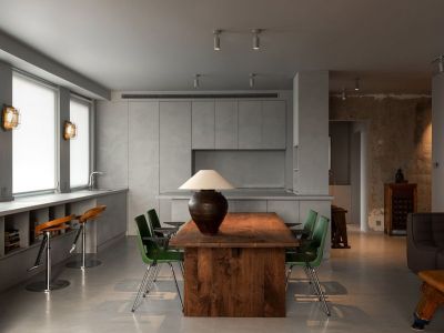 金河小区-141㎡-工业风效果图