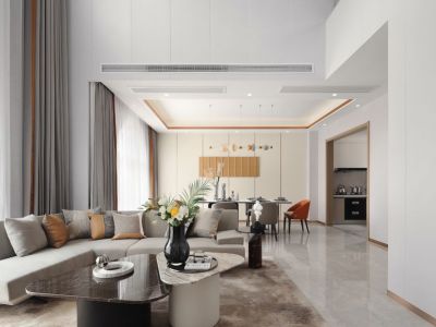 三希堂-400㎡-轻奢风效果图