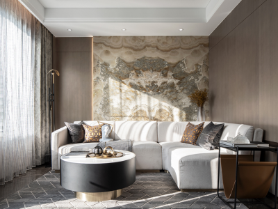 御山河小区170平三房中式装修案例-170㎡-中式风效果图