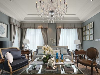 滨河名邸135平三房欧式装修案例-135㎡-欧式风效果图