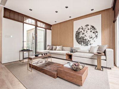 滨河名邸130平三居室现代装修案例-130㎡-现代风效果图