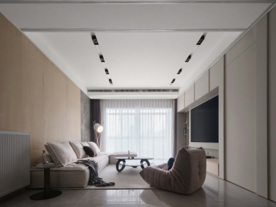 白鹭金岸125平方三居室现代装修案例-125㎡-现代风效果图