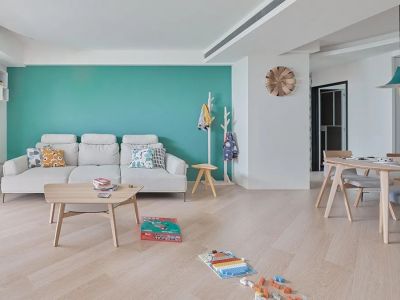 天天公园里136平三居室现代装修案例-136㎡-现代风效果图