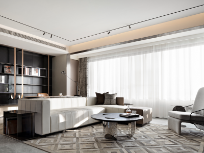 蔚蓝海岸-140㎡-现代风效果图