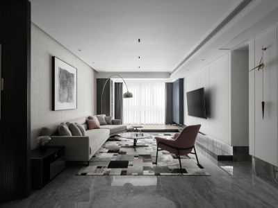 龙翔中央公馆-139㎡-现代风效果图