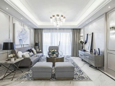 绿地观天下-130㎡-混搭风效果图