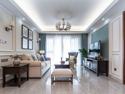 德瑞水悦华庭-115㎡-美式风效果图