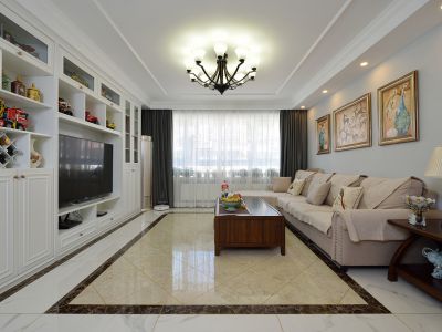 兴业高新雅园-102㎡-美式风效果图