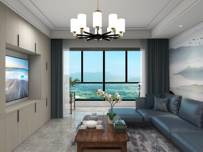 恒大绿洲-136㎡-现代风效果图