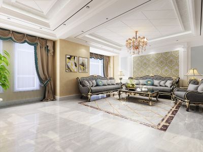 福吉园-200㎡-美式风效果图