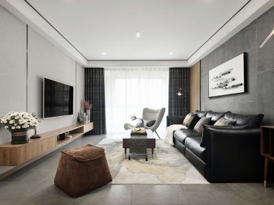 水岸云天118平米简约三居装修案例