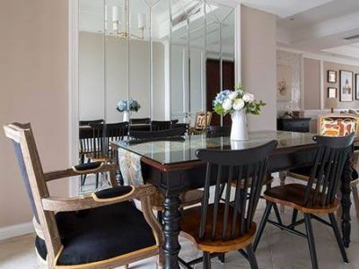 观湖国际130平三居室美式风格装修案例