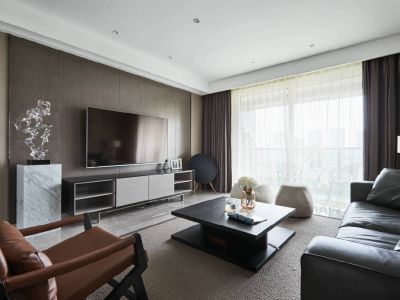 一新国际社区110平三居室现代风格装修案例