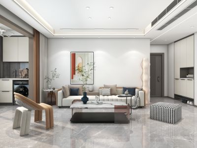 金色龙湾暖暖的新家现代风格127平米三居室装修案例