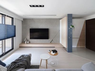 萄源居小区102平米现代三居室装修案例