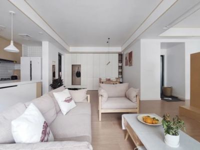 贝尔紫园112平米现代三居装修案例