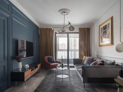 世贸广场92平米法式三居装修案例