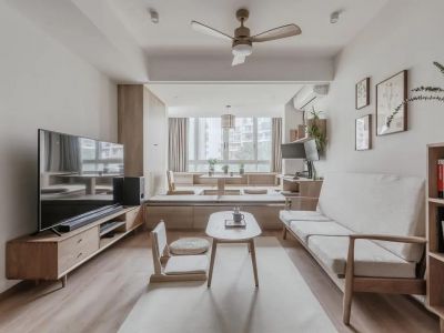 石化南苑80㎡二居室日式风格装修案例