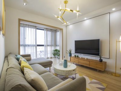 莲花府邸-95㎡-混搭风效果图