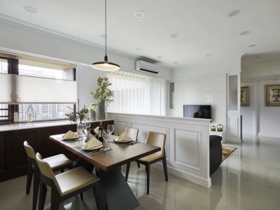 滨江明珠-86㎡-美式风效果图