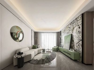 龙湖·云河砚-115㎡-现代风效果图