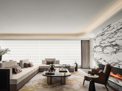 中铁华侨城和园-154㎡-现代风效果图