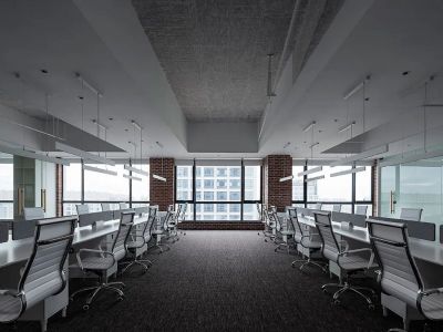 办公室-1050㎡-现代风效果图