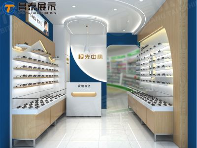 视光中心眼镜店-40㎡-新中式风效果图