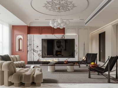 曲江香都-170㎡-法式风效果图