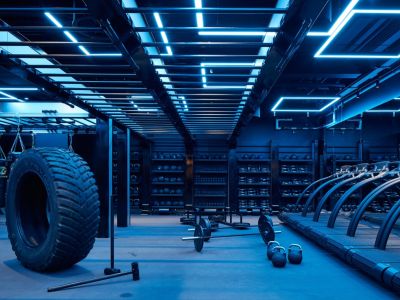 健身房-1200㎡-混搭风效果图